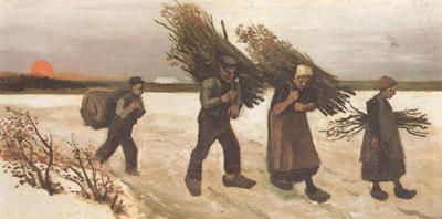 Vincent Van Gogh Wood Gatherers in the Snow (nn04) Sweden oil painting art
